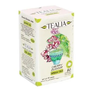 Tealia Cherry Blossom Green Tea - 20 Pyramid Bags