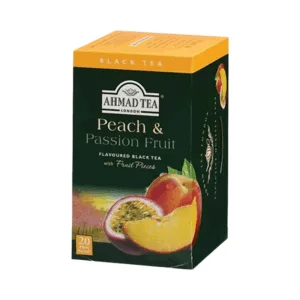 Ahmad Tea Peach & Passion Fruit Flavored Black Tea with Fruit Pieces