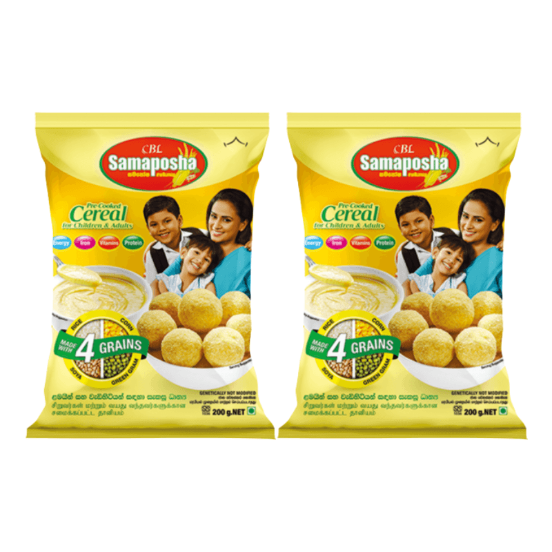CBL Samaposha 4 Grains Pre-Cooked Cereal (200g x 2 Pack)