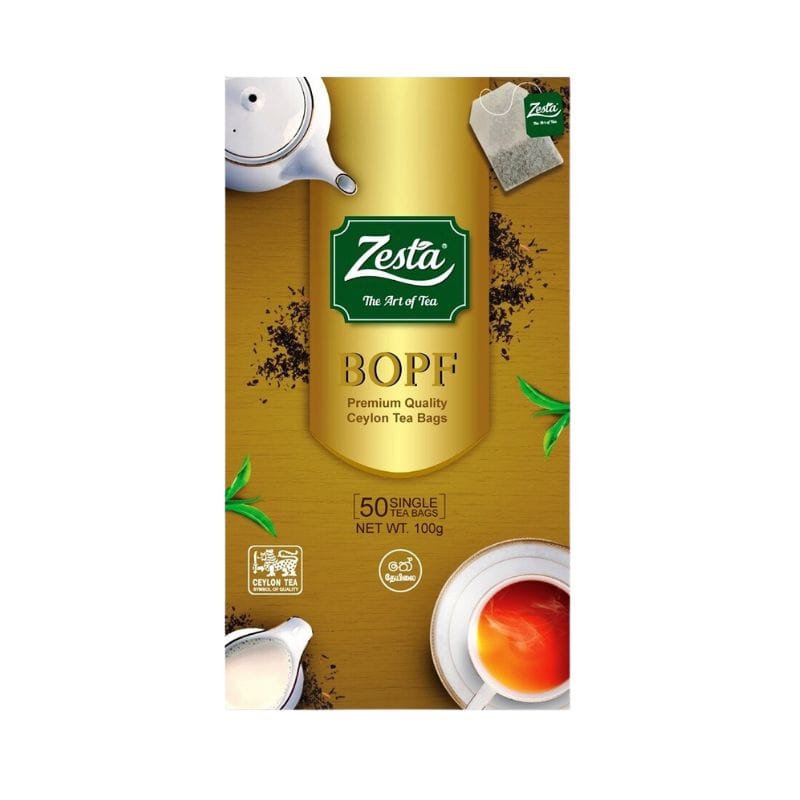 Zesta Premium BOPF Ceylon Black Tea Bags - 50 Count