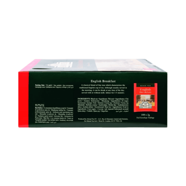 Enjoy the Delicious Ahmad Tea Black Tea, English Breakfast 100 Teabags