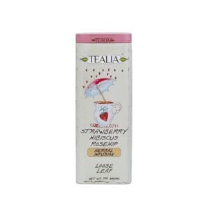 TEALIA Strawberry Hibiscus Rosehip Herbal Infusion Loose Leaf Tea