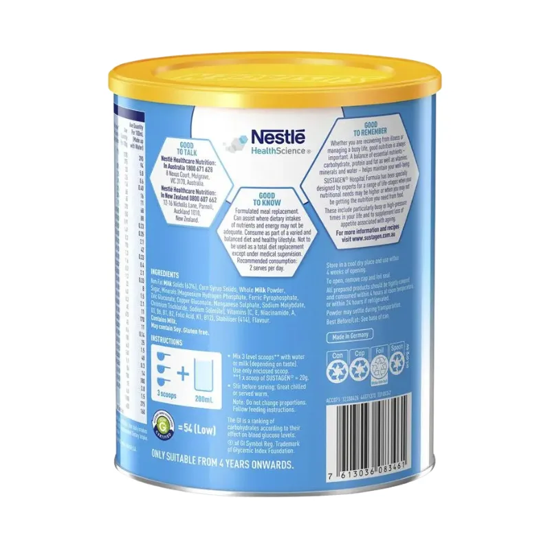 Sustagen Junior Vanilla Nutritional Supplement 400g (2 Tins)