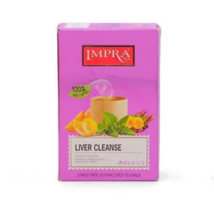 Herbal Tea 20 Tea Bags box with brewed herbal infusion cup