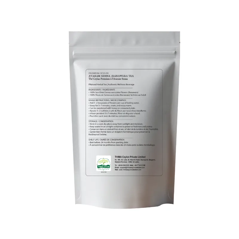Premium THIMA Ceylon Sun-Dried Ranawara Flowers (Senna auriculata) 70g - Natural Herbal Tea, Authentic Wellness Beverage