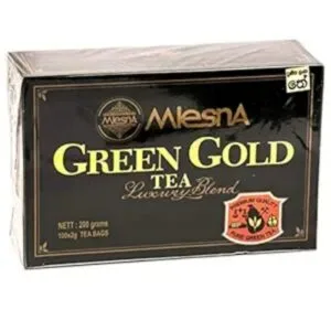 Mlesna Green Gold Luxury Ceylon Green 100 Tea Bags (200g)